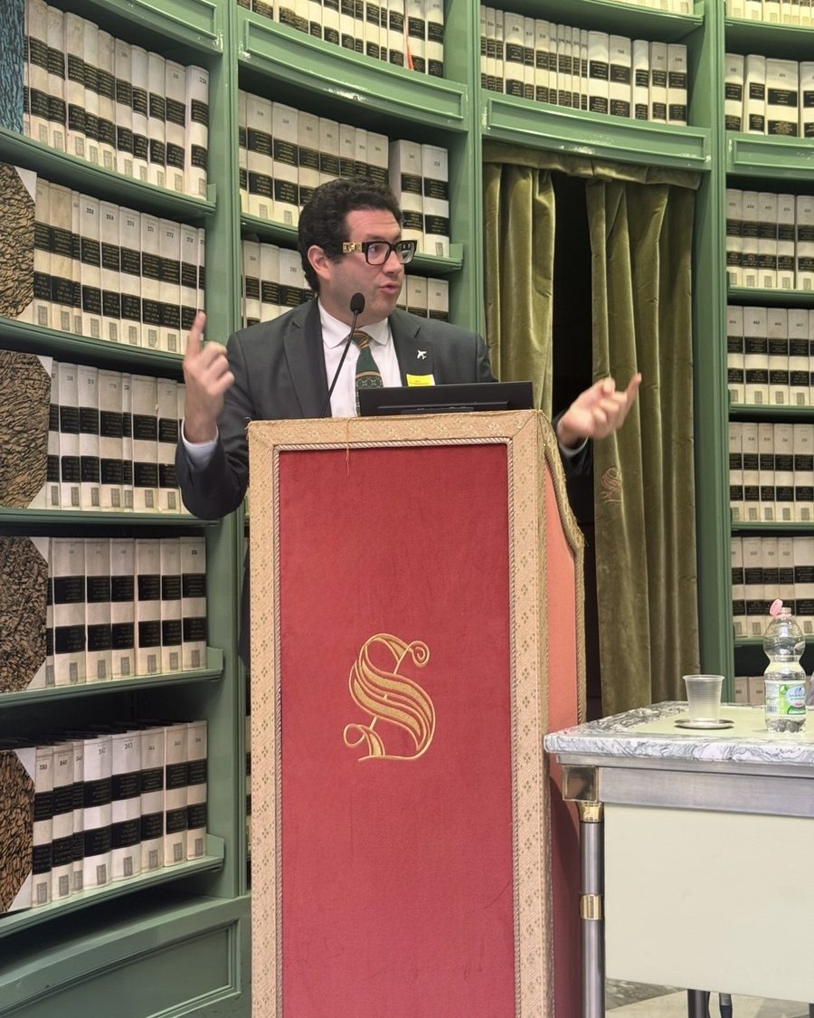 Valentino Gardi durante un intervento al Senato della Repubblica