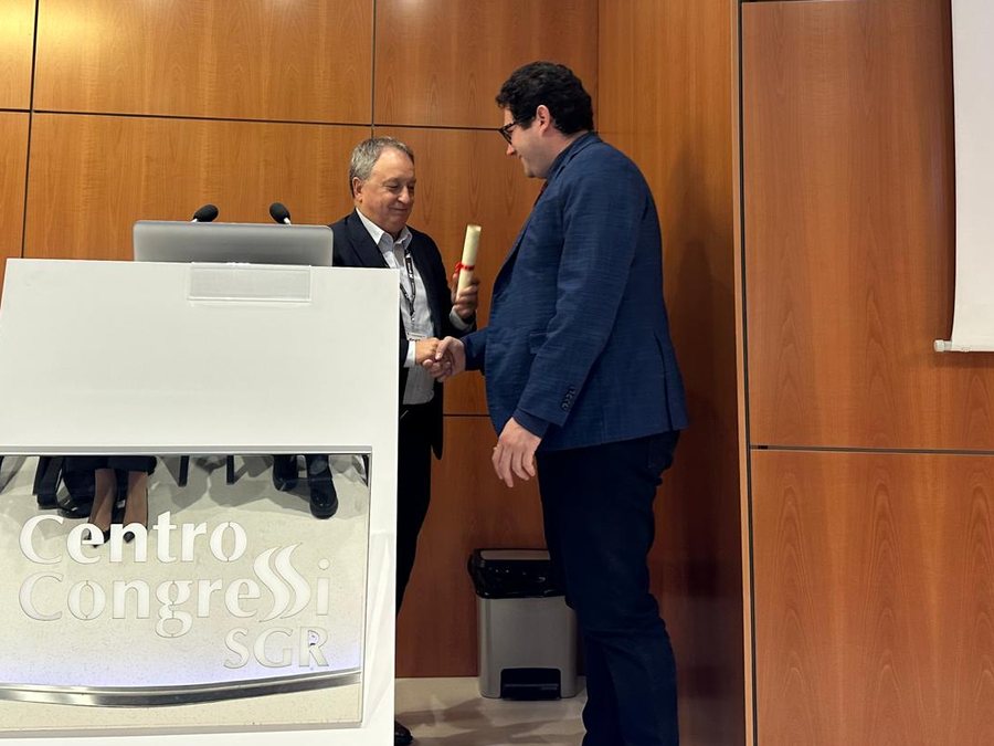Consegna del riconoscimento SITAB a Valentino Gardi